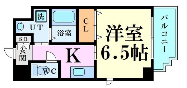 阿波座駅 徒歩8分 7階の物件間取画像